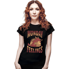 Load image into Gallery viewer, Daily_Deal_Shirts Fitted Shirts, Woman / Small / Black Monday Feelings