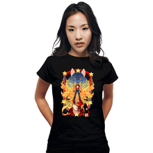 Load image into Gallery viewer, Shirts Fitted Shirts, Woman / Small / Black Lone Wolf