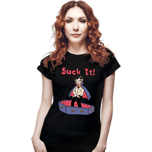 Load image into Gallery viewer, Daily_Deal_Shirts Fitted Shirts, Woman / Small / Black Suck It!