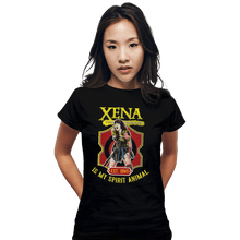 Load image into Gallery viewer, Shirts Fitted Shirts, Woman / Small / Black Xena Warrior Spirit Animal