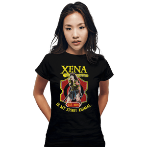 Shirts Fitted Shirts, Woman / Small / Black Xena Warrior Spirit Animal