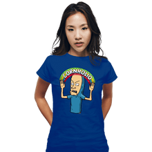 Load image into Gallery viewer, Secret_Shirts Fitted Shirts, Woman / Small / Royal Blue Cornholio Rainbow