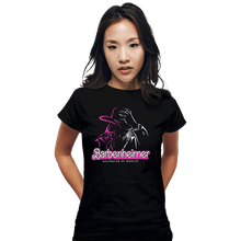 Load image into Gallery viewer, Daily_Deal_Shirts Fitted Shirts, Woman / Small / Black Barbenheimer