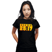 Load image into Gallery viewer, Secret_Shirts Fitted Shirts, Woman / Small / Black Ezekiel 25:17