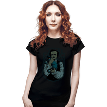 Load image into Gallery viewer, Shirts Fitted Shirts, Woman / Small / Black Poe And The Black Cat
