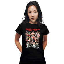 Load image into Gallery viewer, Daily_Deal_Shirts Fitted Shirts, Woman / Small / Black Fight Legends Insert Coin