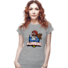 Load image into Gallery viewer, Daily_Deal_Shirts Fitted Shirts, Woman / Small / Sports Grey Go Plumbers