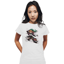Load image into Gallery viewer, Secret_Shirts Fitted Shirts, Woman / Small / White Samurai Hero Of Time