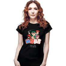 Load image into Gallery viewer, Daily_Deal_Shirts Fitted Shirts, Woman / Small / Black Yu Yu Pixels