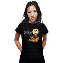 Load image into Gallery viewer, Daily_Deal_Shirts Fitted Shirts, Woman / Small / Black The Smashing Pumpkin King
