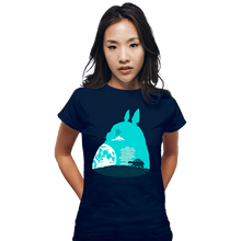 Load image into Gallery viewer, Shirts Fitted Shirts, Woman / Small / Navy Silhouettes