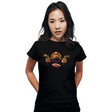 Load image into Gallery viewer, Shirts Fitted Shirts, Woman / Small / Black Golden Trouble Maker