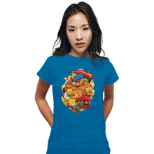 Load image into Gallery viewer, Shirts Fitted Shirts, Woman / Small / Sapphire The Arcade Family