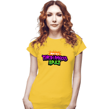 Load image into Gallery viewer, Daily_Deal_Shirts Fitted Shirts, Woman / Small / White Tired & Anxious Adult