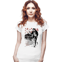 Load image into Gallery viewer, Daily_Deal_Shirts Fitted Shirts, Woman / Small / White Lone Comedian And Cubs