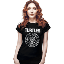 Load image into Gallery viewer, Shirts Fitted Shirts, Woman / Small / Black Turtles