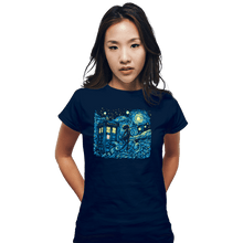 Load image into Gallery viewer, Daily_Deal_Shirts Fitted Shirts, Woman / Small / Navy Dreams Of Time And Space