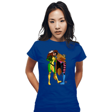 Load image into Gallery viewer, Daily_Deal_Shirts Fitted Shirts, Woman / Small / Royal Blue Rogue And Gambit Love