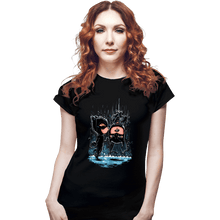 Load image into Gallery viewer, Daily_Deal_Shirts Fitted Shirts, Woman / Small / Black Bat Kiss