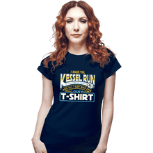 Load image into Gallery viewer, Shirts Fitted Shirts, Woman / Small / Navy I Made The Kessel Run