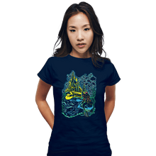 Load image into Gallery viewer, Secret_Shirts Fitted Shirts, Woman / Small / Navy Impressionist Mermaid