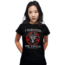 Load image into Gallery viewer, Daily_Deal_Shirts Fitted Shirts, Woman / Small / Black I Survived The VVitch