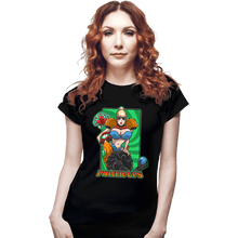 Load image into Gallery viewer, Daily_Deal_Shirts Fitted Shirts, Woman / Small / Black Power-Ups
