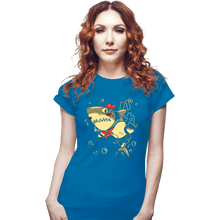 Load image into Gallery viewer, Shirts Fitted Shirts, Woman / Small / Sapphire Tsundere Shark