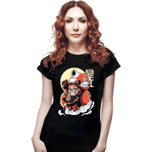 Load image into Gallery viewer, Daily_Deal_Shirts Fitted Shirts, Woman / Small / Black Ninja Panda