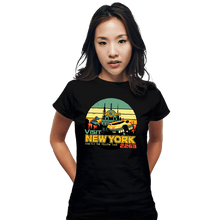 Load image into Gallery viewer, Daily_Deal_Shirts Fitted Shirts, Woman / Small / Black Visit New York