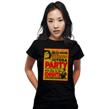 Load image into Gallery viewer, Secret_Shirts Fitted Shirts, Woman / Small / Black Delta House Flyer