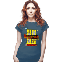 Load image into Gallery viewer, Daily_Deal_Shirts Fitted Shirts, Woman / Small / Indigo Blue Bonestorm II