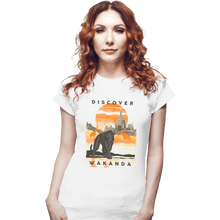 Load image into Gallery viewer, Shirts Fitted Shirts, Woman / Small / White Visit Wakanda