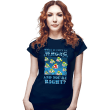 Load image into Gallery viewer, Daily_Deal_Shirts Fitted Shirts, Woman / Small / Navy Cheep Cheep!