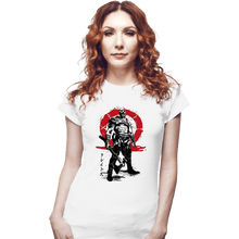 Load image into Gallery viewer, Daily_Deal_Shirts Fitted Shirts, Woman / Small / White Killer Of Gods Sumi-e