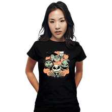 Load image into Gallery viewer, Daily_Deal_Shirts Fitted Shirts, Woman / Small / Black The Pumpkin Crew
