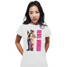 Load image into Gallery viewer, Daily_Deal_Shirts Fitted Shirts, Woman / Small / White Rebel Woman