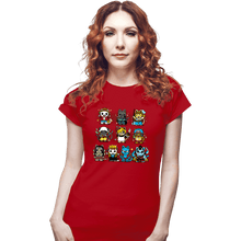 Load image into Gallery viewer, Daily_Deal_Shirts Fitted Shirts, Woman / Small / Red Pirate Kittens