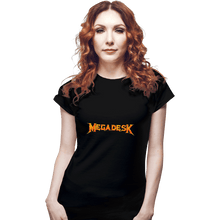 Load image into Gallery viewer, Shirts Fitted Shirts, Woman / Small / Black Megadesk
