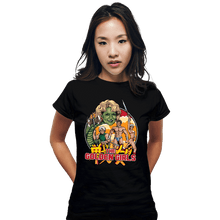 Load image into Gallery viewer, Daily_Deal_Shirts Fitted Shirts, Woman / Small / Black Golden Axe Girls