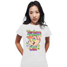 Load image into Gallery viewer, Shirts Fitted Shirts, Woman / Small / White Faux Paw the Techno Cat
