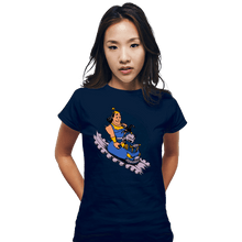 Load image into Gallery viewer, Daily_Deal_Shirts Fitted Shirts, Woman / Small / Navy Emperor's New Roller Coaster