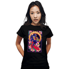 Load image into Gallery viewer, Daily_Deal_Shirts Fitted Shirts, Woman / Small / Black Ninja Art Nouveau Gaiden