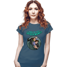 Load image into Gallery viewer, Daily_Deal_Shirts Fitted Shirts, Woman / Small / Indigo Blue Spider-Monkey