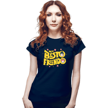Load image into Gallery viewer, Secret_Shirts Fitted Shirts, Woman / Small / Navy Besto Friendo