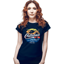 Load image into Gallery viewer, Shirts Fitted Shirts, Woman / Small / Navy Catalina Wine Mixer