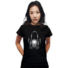 Load image into Gallery viewer, Shirts Fitted Shirts, Woman / Small / Black Alien Head