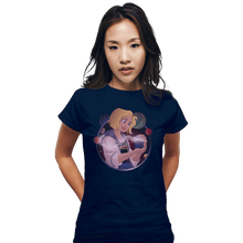 Load image into Gallery viewer, Shirts Fitted Shirts, Woman / Small / Navy Who's That Girl?