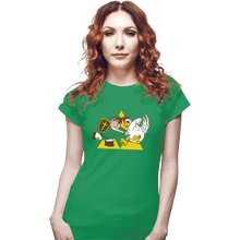Load image into Gallery viewer, Shirts Fitted Shirts, Woman / Small / Irish Green Hylian Guy