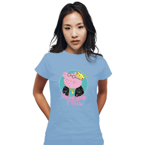 Shirts Fitted Shirts, Woman / Small / Powder Blue Notorious PIG